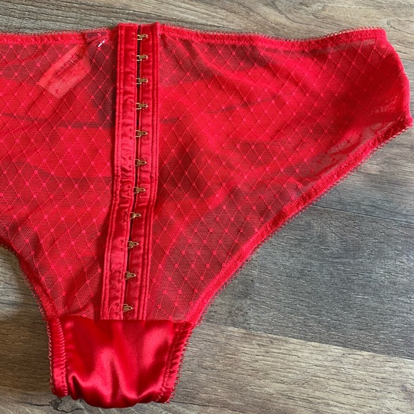 VS Christmas Fishnet Lace Satin Cutout Panty with Bows - Picture 7 of 7